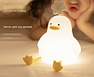 Силіконовий акумуляторний нічник каченя, фото 7