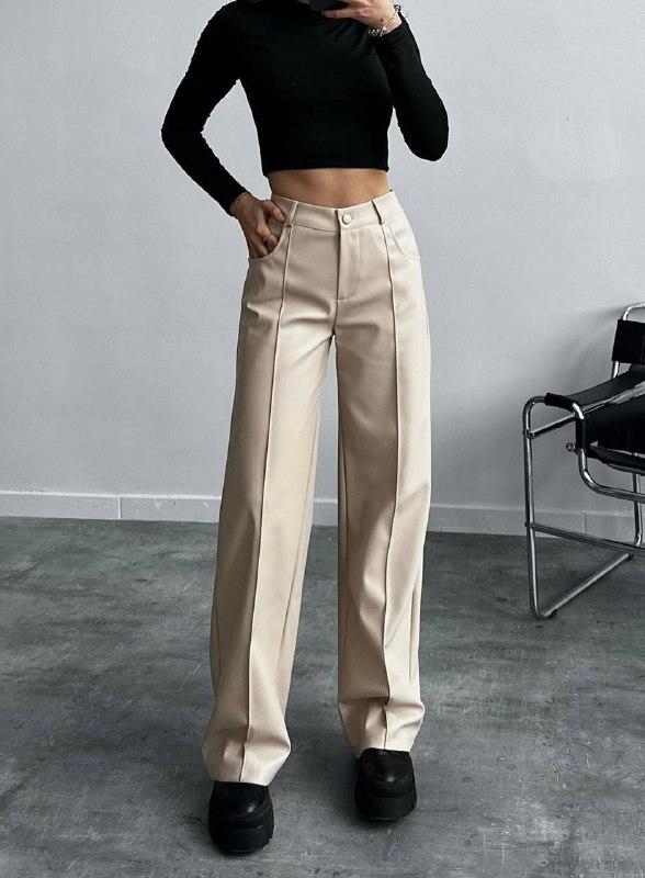 Жіночі брюки ; Кольори - Чорний, Мокко, Беж ; Розміри : 42-44, 44-46, 46-48, 48-50, 52-54;, фото 1