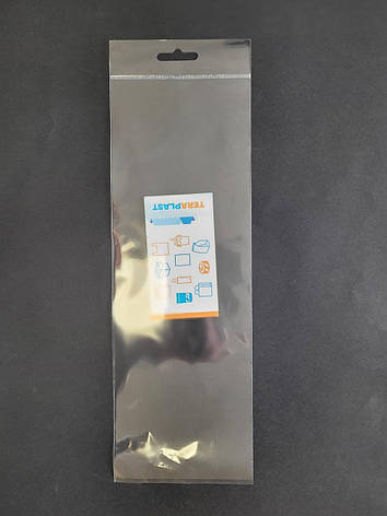 Поліпропіленові БОПП пакети 100 х 280 з єврослотом без клапана (1000 шт.), фото 2