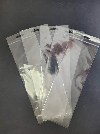 Поліпропіленові БОПП пакети 100 х 280 з єврослотом без клапана (1000 шт.), фото 1