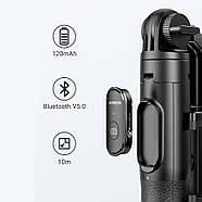 Трипод для телефона з блютуз пультом UGREEN LP586 Selfie Stick 1596мм монопод з триногою штатив для камери з різьбою 1/4 (чорний), фото 5