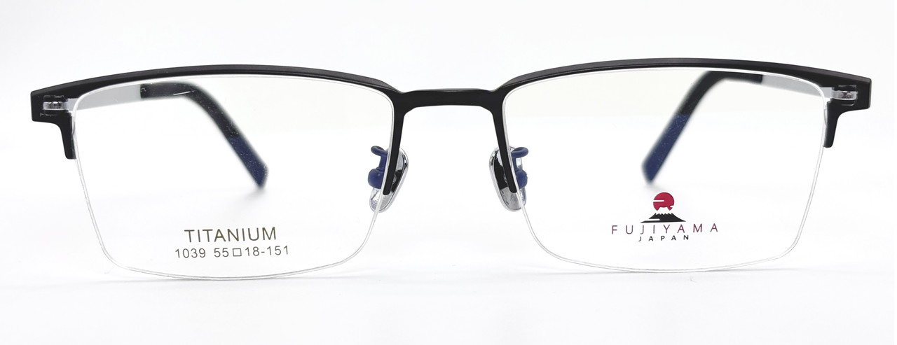 Широка титанова напівоправа для окулярів чоловіча (можемо вставити лінзи за рецептом), фото 1