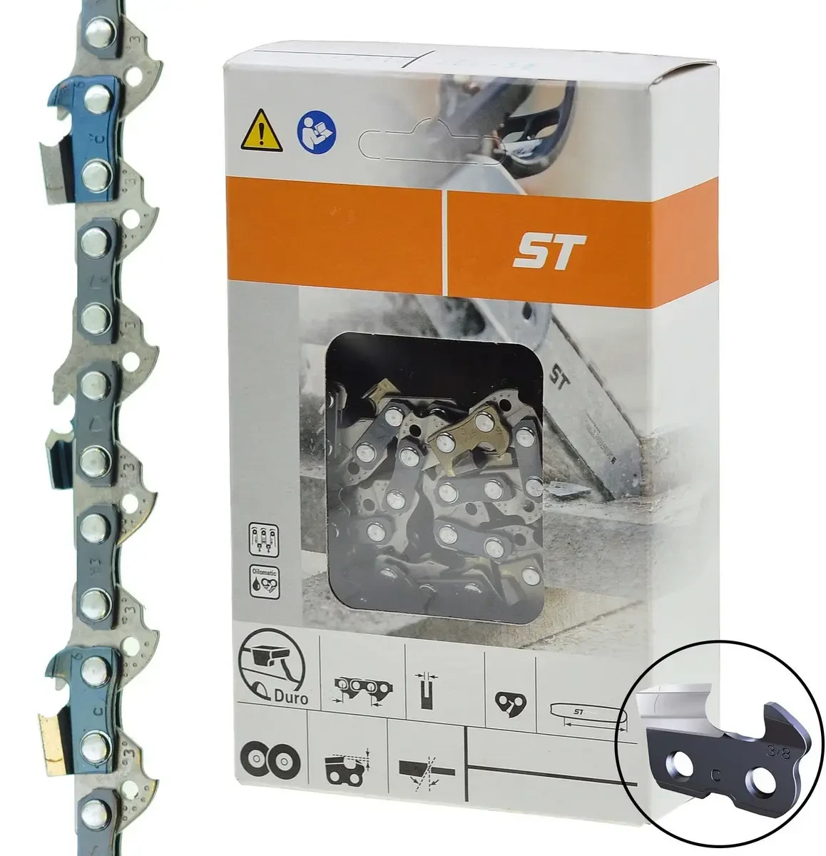 Ланцюг оригінал 50 ланки (25 зубів) супер зуб ST Original., крок 3/8, фото 1