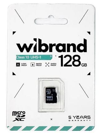 Карта пам'яті Wibrand microSDXC UHS-1 128Gb class 10 Adapter SD, фото 1