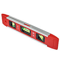 Рівень 225 мм 3 капсули алюмінієва рамка з магнітами Vitals 181781