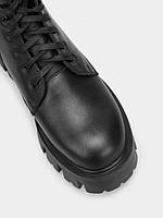 Дитячі підліткові утеплені шкіряні ортопедичні черевики на липучках 40 р, фото 3