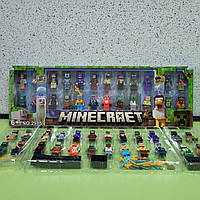 Набір фігурок Minecraft 24 героїв Minecraft чоловічки з підставками 2915