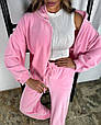 Костюм з велюру плюш Модель: 1491-306 Колір: рожевий, чорний, мокко, блакитний, сірий, фото 6