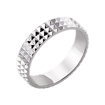 Срібна 3D каблучка з візерунком обручка стильний аксесуар із срібла