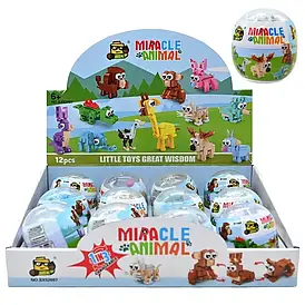 Конструктор-сюрприз в яйце 3в1 Чудесные зверята SX 52097, 12 видов