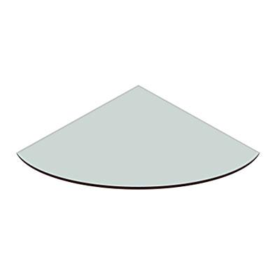 Підставка під піч скляна кутова заокруглена 1000х1000 мм товщина - 6 мм (графіт)