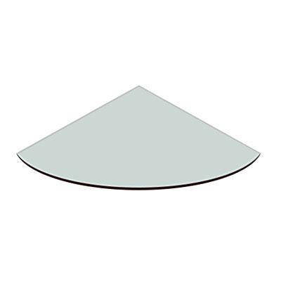 Підставка під піч скляна кутова заокруглена 1000х1000 мм товщина - 6 мм (графіт), фото 1