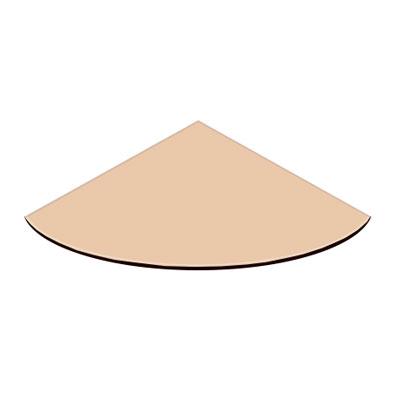 Підставка під піч скляна кутова заокруглена 1000х1000 мм товщина - 6 мм (бронза)