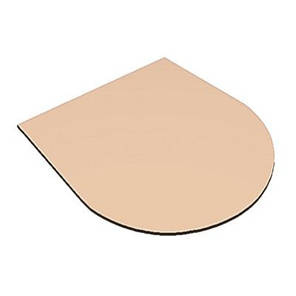 Підставка під піч скляна прямокутна заокруглена 1000х900 мм товщина - 6 мм (бронза), фото 1