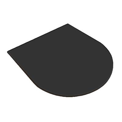 Підставка під піч сталева прямокутна заокруглена 1000х900 мм товщина - 2 мм (чорна)