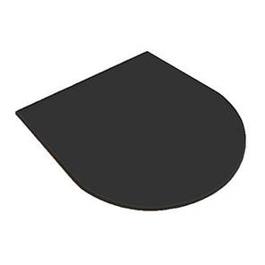 Підставка під піч сталева прямокутна заокруглена 1000х900 мм товщина - 2 мм (чорна), фото 1