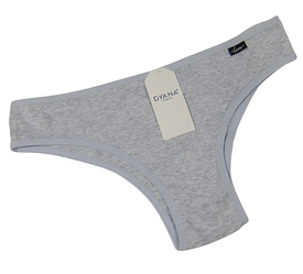 Трусики бавовняні в рубчик L-XL сірі Dyana 6403