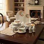 Столовий сервіз порцеляновий на 6 персон Sakura Sunflower, 27 предметів, фото 2