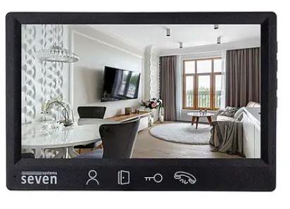 Відеодомофон 7" Seven DP-7571 Black, фото 1