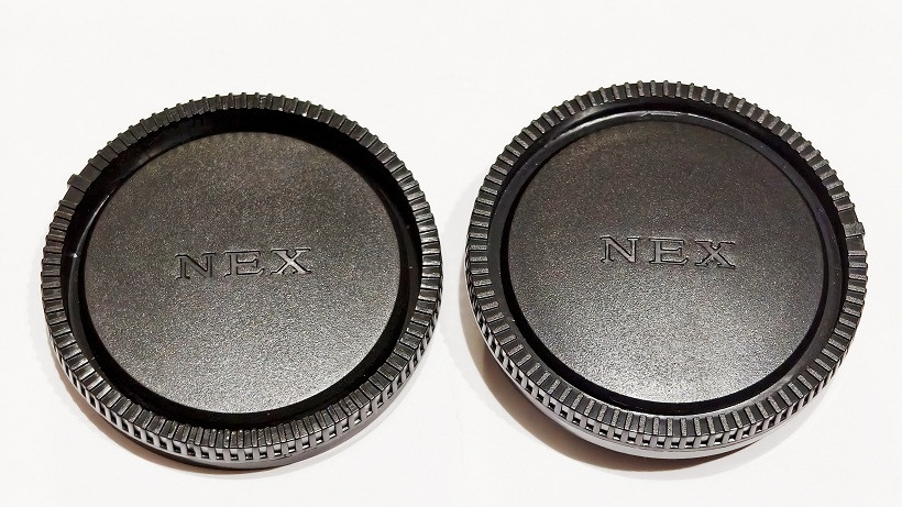 Комплект (2 кришки) NEX Sony E-mount задня Кришка об'єктива+заглушка байонета NEX, Sony, фото 1