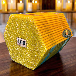 Свічка церковна № 100 1 пачка 510 штук час горіння 40 хвилин