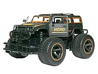 Велика радіокерована машинка позашляховик джип з підсвічуванням фар, амортизаторами та сенсорним управлінням дверей