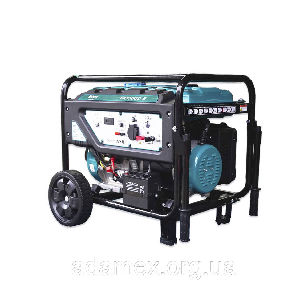 Генератор бензиновий 230 В INVO H10000D-G 8.0/8.5 кВт, з електрозапуском