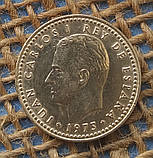 1 песета 1975 року. (77) Iспанiя, фото 2