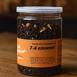 Чорний цейлонський чай з жасмином, полуницею та рожевим перцем “7-й елемент” у банці 100 г