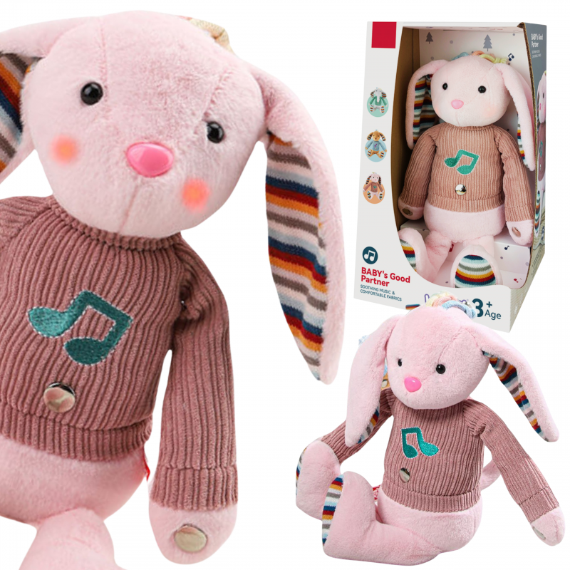 Інтерактивна плюшева іграшка "Зайчик" зі звуком та світлом Woopie, фото 1