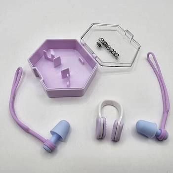 Набір для плавання беруші та затискач для носа Sainteve SY-9506 силікон (в кейсі)