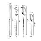 Набір столових приборів срібного кольору Graz з нержавіючої сталі REMY-DECOR 4 предмети для ресторанів кафе та будинку, фото 2