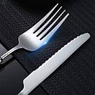 Набір столових приборів срібного кольору Graz з нержавіючої сталі REMY-DECOR 4 предмети для ресторанів кафе та будинку, фото 5