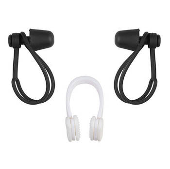 Набір для плавання беруші та затискач для носа Sainteve SY-9506 силікон (в кейсі) Чорний