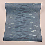 Шпалери вінілові на флізеліні 0.53 × 10.05 м Marburg 55725, сині — для спальні, вітальні, коридору, фото 2