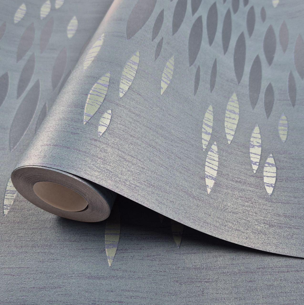 Шпалери вінілові на флізеліні 0.53 × 10.05 м Marburg 55725, сині — для спальні, вітальні, коридору, фото 1