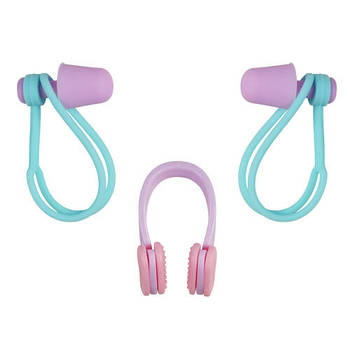 Набір для плавання беруші та затискач для носа Sainteve SY-9506 силікон (в кейсі) Бірюзовий