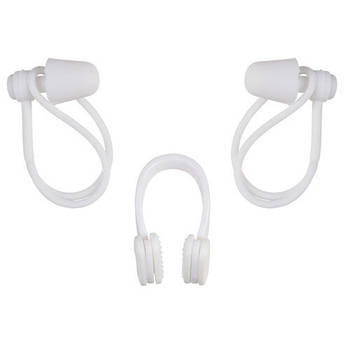 Набір для плавання беруші та затискач для носа Sainteve SY-9506 силікон (в кейсі) Білий