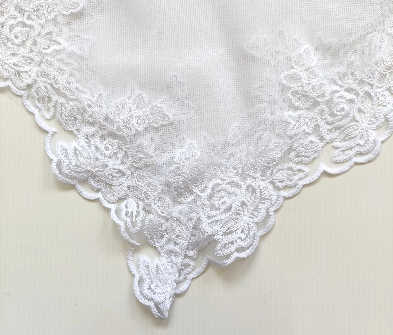 Весільна хустка "Наречена", тканина фатин + мереживо, фото 1