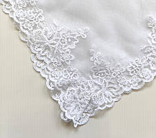 Весільна хустка "Чистота", тканина фатин + мереживо