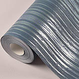 Шпалери вінілові на флізеліні 0.53 × 10.05 м Marburg 55720, темно-блакитні — для спальні, вітальні, коридору, фото 5