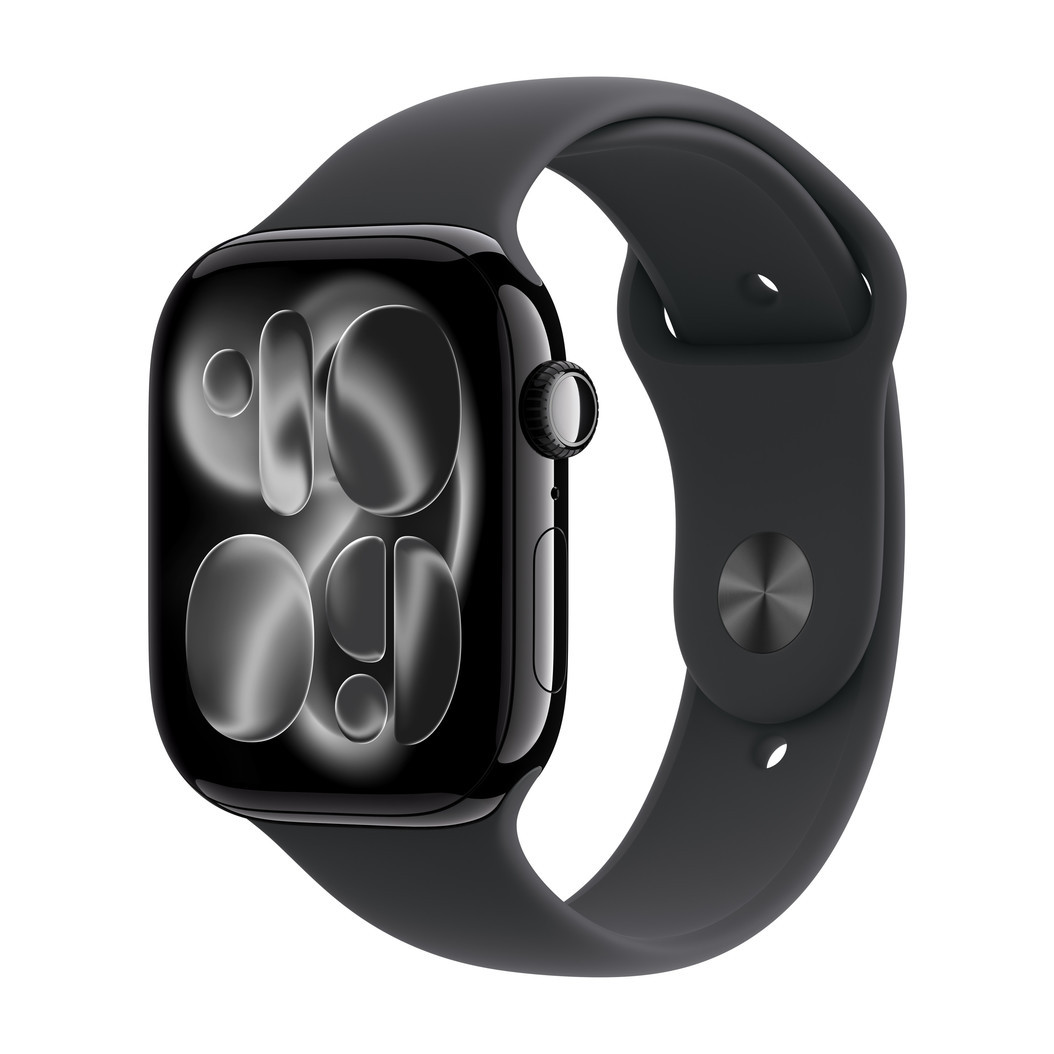 Apple Watch Series 11 GPS 42mm Jet Black Aluminium Case with Black Sport Band - S/M (MEQT4)