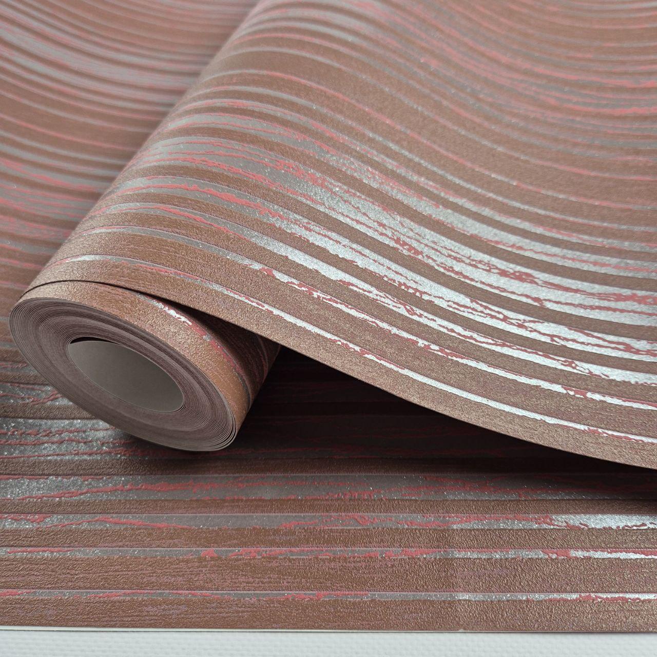 Шпалери вінілові на флізеліні 0.53 × 10.05 м Marburg 55719, коричневі — для спальні, вітальні, кабінету, фото 1