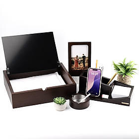 Набір керівника настільний "Lux Set" для кабінету з натурального дерева