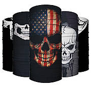 Туризм і кемпінг Баф бандана-трансформер шарф із мікрофібри універсальний принт череп №23 Польща