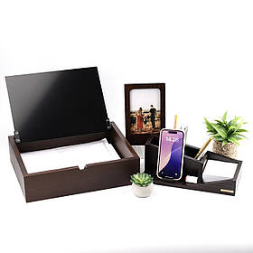 Подарунковий набір для директора "Premium Set" з натурального дерева 3 предмети