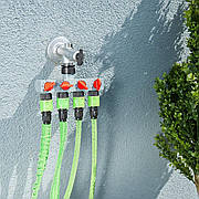 Сад і город Розподільник для поливу на 4 лінії перехідник Aqualin 27208 під садовий шланг Польща