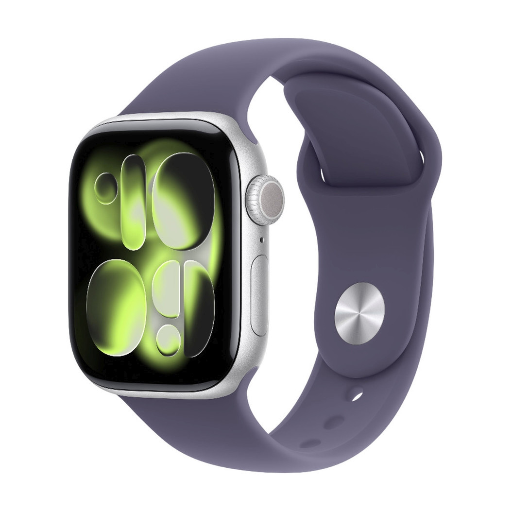 Apple Watch Series 11 GPS 42mm Aluminium Silver Case with Purple Fog Sport Band - S/M (MEU64)