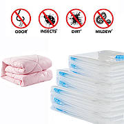 Зберігання та догляд за одягом Вакуумний пакет 70×100 см для зберігання речей з клапаном та подвійною застібкою Zip-Lock