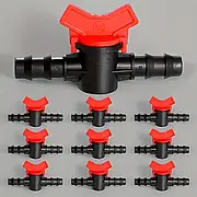 Сад і город З’єднувальний кран для краплинної трубки 16 мм пластик простий монтаж Польща